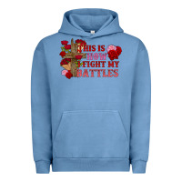 Pigment Pebble Blue This is how i fight my battles Valentine's Day Urban Hoodie - FaDigitalArtStudio