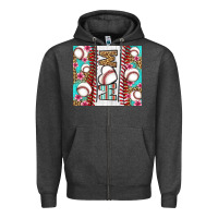 Charcoal Heather baseball mom Zipper Hoodie - LillyAllenDesigns