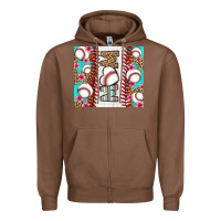Chestnut baseball mom Zipper Hoodie - LillyAllenDesigns