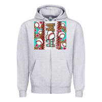 Heather Grey baseball mom Zipper Hoodie - LillyAllenDesigns