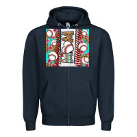 Navy baseball mom Zipper Hoodie - LillyAllenDesigns