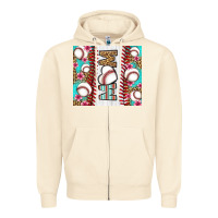 Sandshell baseball mom Zipper Hoodie - LillyAllenDesigns