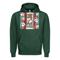 Sports Green baseball mom Zipper Hoodie - LillyAllenDesigns