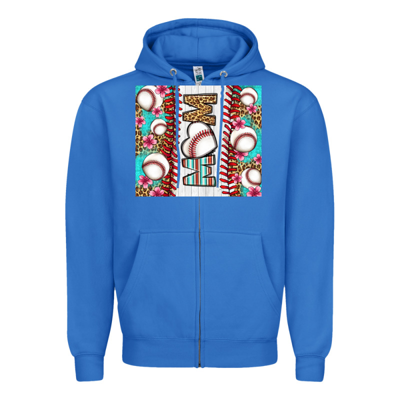 Baseball Mom Zipper Hoodie by LillyAllenDesigns | Teevron