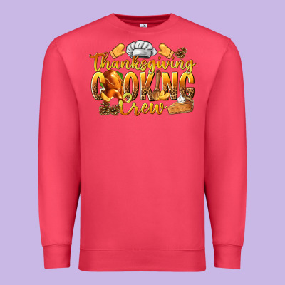 Thanksgiving Cooking Crew Premium Sweatshirt Designed By Texasbilliewilder