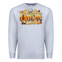 Heather Grey Thanksgiving Cooking Crew Premium Sweatshirt - texasbilliewilder