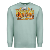 Seafoam Thanksgiving Cooking Crew Premium Sweatshirt - texasbilliewilder