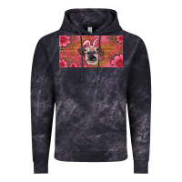 Cloud Black easter heifer with bunny ears and glasses license plate Vintage Hoodie - Artiststas