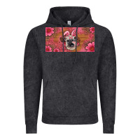 Vintage Black easter heifer with bunny ears and glasses license plate Vintage Hoodie - Artiststas