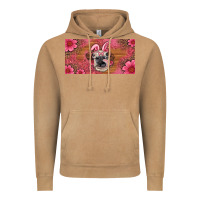 Vintage Camel easter heifer with bunny ears and glasses license plate Vintage Hoodie - Artiststas