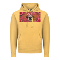 Vintage Mustard easter heifer with bunny ears and glasses license plate Vintage Hoodie - Artiststas