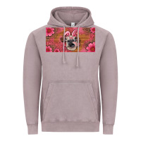 Vintage Zinc easter heifer with bunny ears and glasses license plate Vintage Hoodie - Artiststas