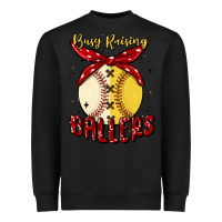 Black busy raising ballers malia Heavyweight Sweatshirt - MaliasSmallBusiness