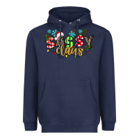 Navy Sassy Claus Heavyweight Hoodie - texasbilliewilder