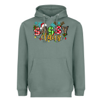 Sage Sassy Claus Heavyweight Hoodie - texasbilliewilder