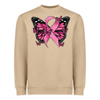 Breast Cancer Ribbon  Butterfly Heavyweight Sweatshirt | Teevron