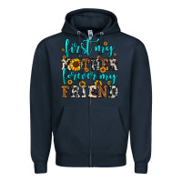Navy name mother and friend tribute design Zipper Hoodie - LillyAllenDesigns