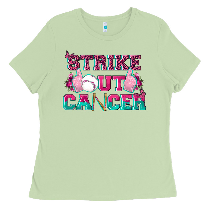 Strike Out Cancer Baseball Ladies Tee by texasbilliewilder | Teevron