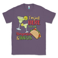 Lavender i'm here for the margaritas and tacos Classic Tee - MaliasSmallBusiness