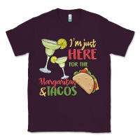 Plum i'm here for the margaritas and tacos Classic Tee - MaliasSmallBusiness