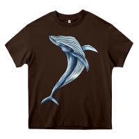 Chocolate Brown humpback whale jumping Heavy Core Tee - BarkalooDesign
