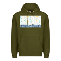 Army Green doodle flowers sippy cup tbs Premium Hoodie - TumblerDesignByShophia
