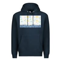 Navy doodle flowers sippy cup tbs Premium Hoodie - TumblerDesignByShophia