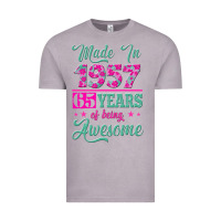 Made In 1957, 65 Years Of Being Awesome Kopya Vintage Tee | Teevron