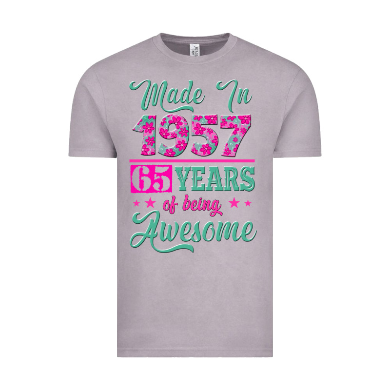 Made In 1957, 65 Years Of Being Awesome Kopya Vintage Tee by Jasminsmagicworld | Teevron
