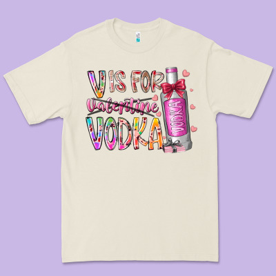 Vis For Valentine Vodka Premium Tee Designed By Racoondesign