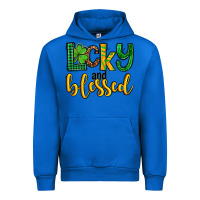 Cobalt St. Patrick's Lucky and blessed Urban Hoodie - OliviaCreatesArt