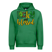 Emerald St. Patrick's Lucky and blessed Urban Hoodie - OliviaCreatesArt