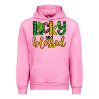 Fuchsia Pink St. Patrick's Lucky and blessed Urban Hoodie - OliviaCreatesArt
