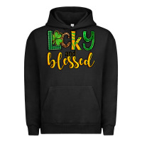 Pigment Black St. Patrick's Lucky and blessed Urban Hoodie - OliviaCreatesArt
