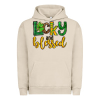 Pigment French Oak St. Patrick's Lucky and blessed Urban Hoodie - OliviaCreatesArt