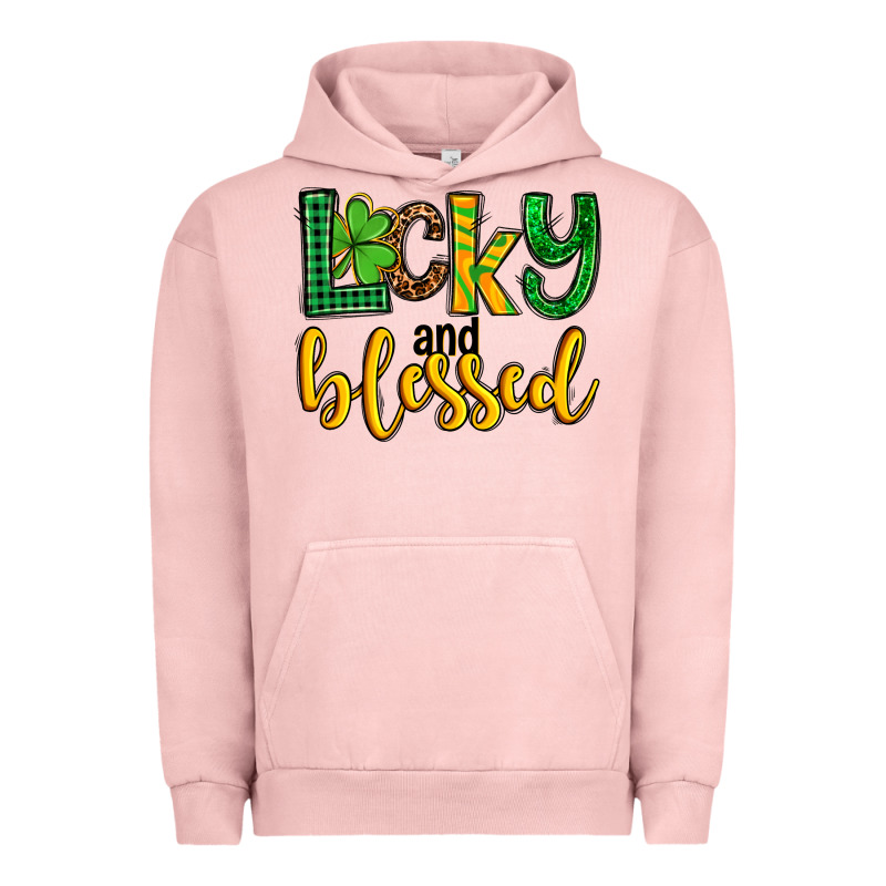 St. Patrick's Lucky And Blessed Urban Hoodie by OliviaCreatesArt | Teevron