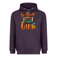 Plum Football kinda Girl Heavyweight Hoodie - NancyCooperArtShop