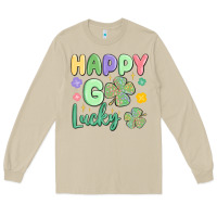 Mushroom happy go lucky Long Sleeve Tee - MaliasSmallBusiness