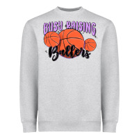 Heather Grey busy raising ballers Heavyweight Sweatshirt - MaliasSmallBusiness