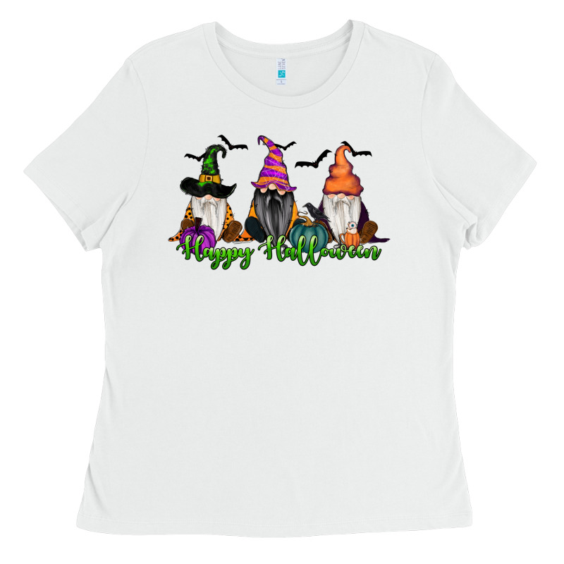 Happy Halloween Gnome Pumpkin Ladies Tee by RanaPortraitStore | Teevron