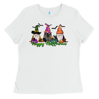 White happy halloween gnome pumpkin Ladies Tee - RanaPortraitStore