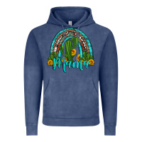 Vintage Denim western cactus and sunflower mama rainbow Vintage Hoodie - Artiststas