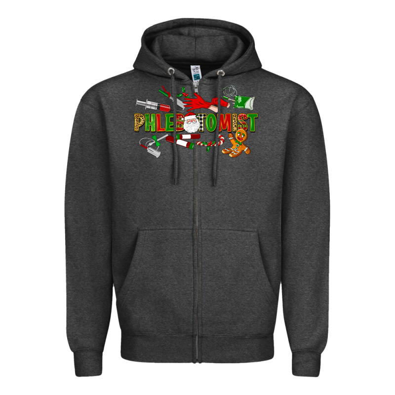 Christmas Phlebotomist Zipper Hoodie by LillyAllenDesigns | Teevron