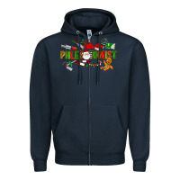 Navy christmas phlebotomist Zipper Hoodie - LillyAllenDesigns