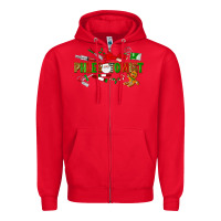 Red christmas phlebotomist Zipper Hoodie - LillyAllenDesigns