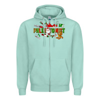 Seafoam christmas phlebotomist Zipper Hoodie - LillyAllenDesigns