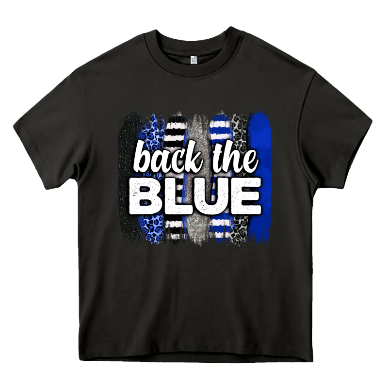 Back The Blue Brushstrokes Heavy Core Tee by Neo Western | Teevron