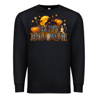 Black Happy Halloween Premium Sweatshirt - texasbilliewilder