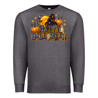 Charcoal Heather Happy Halloween Premium Sweatshirt - texasbilliewilder