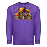 Purple Happy Halloween Premium Sweatshirt - texasbilliewilder